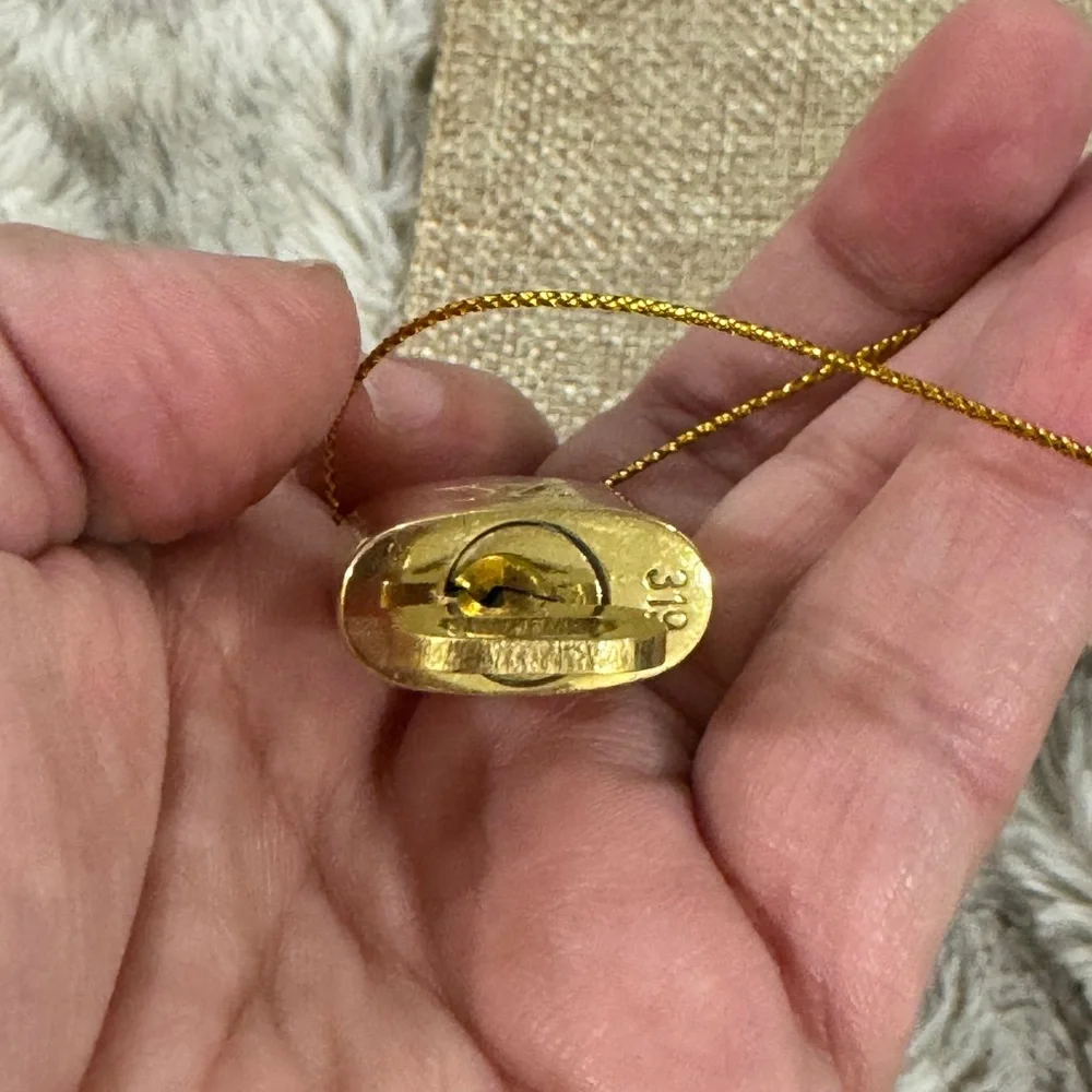 Vintage Louis Vuitton Brass Padlock & Key Necklace – No. 319 - Picture 7 of 9